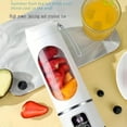 thumbnail image 4 of Extracteur de Jus à Affichage Numérique - Écran DEL Intelligent, Mélangeur Portable Multimode Adapté aux Régimes, Personnel Électrique USB 450 ml, Extracteur de Jus Portable pour Shakes et Smoothies, Petit Mélangeur pour Mélanger (Violet), 4 of 7