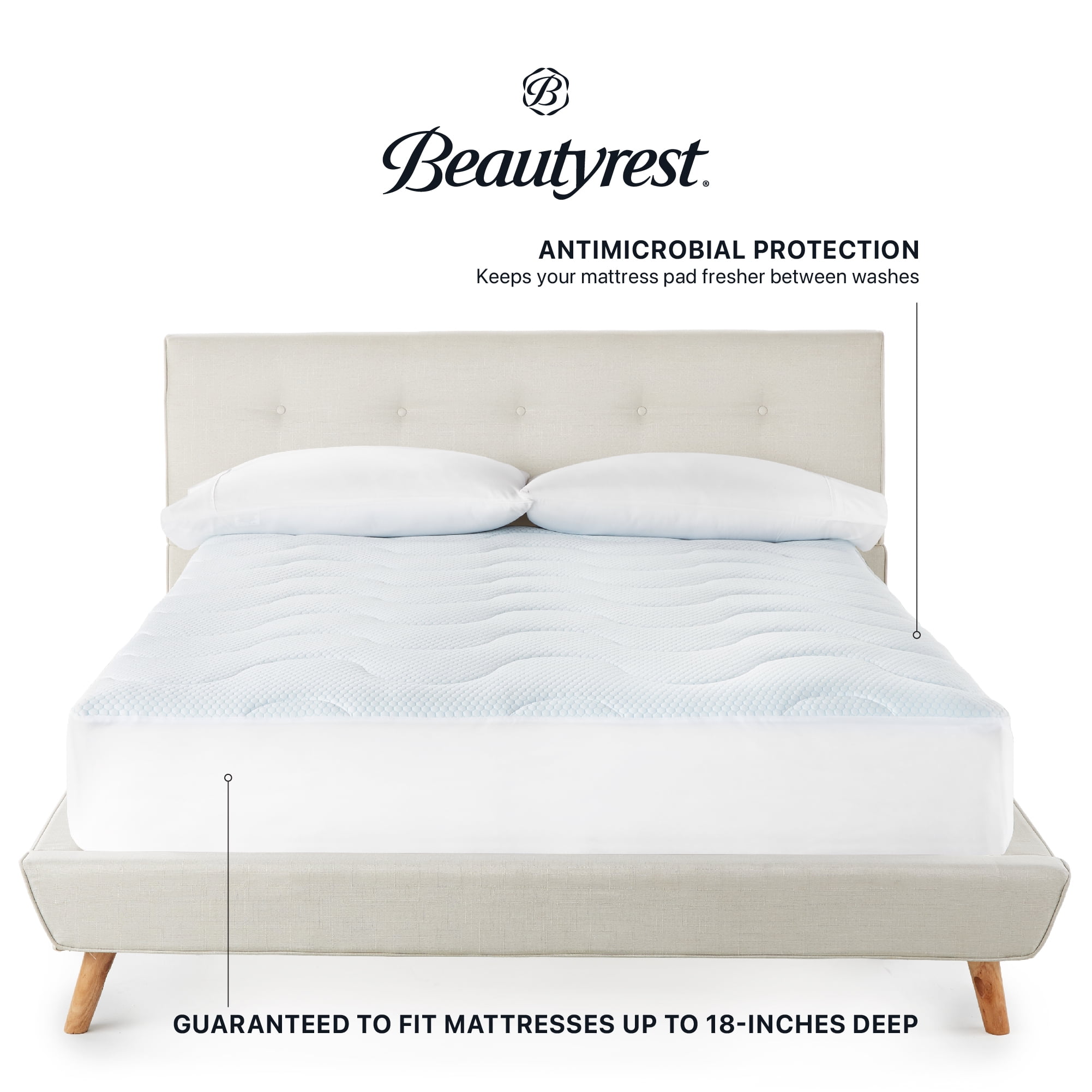 Beautyrest ChillTech Polyester Cooling Performance Mattress Pad, Queen