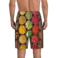 thumbnail image 3 of Kdxio Spices And Herbs Print Mens Sleep Shorts Bottoms Soft Comfy Pajama Wear Pants with Drawstring Pockets, 3 of 7