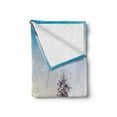 thumbnail image 2 of Winter Soft Flannel Fleece Throw Blanket, Mountains with Ski Slopes and Lifts near a Ski Center Wintersport Holiday Spots, Cozy Plush for Indoor and Outdoor Use, 70" x 90", Multicolor, by Ambesonne, 2 of 6