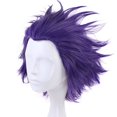 thumbnail image 3 of Gorro para el pelo + peluca de Cosplay púrpura ondulada corta, pelo sintético, pelucas de Anime, peluca de disfraz para fiesta de Halloween, 3 of 4