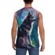 thumbnail image 4 of Balery Colorful Plant Wolf Camisetas sin mangas para hombre, absorbe la humedad y protege contra el mal olor.-X-Large, 4 of 7