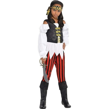 Amscan Girls Pretty Scoundrel Pirate Costume - X-Large (14-16), Multicolor