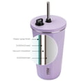thumbnail image 2 of Termos para agua 600ML Taza de agua Drinkware térmica para deportes al aire libre (púrpura), 2 of 3