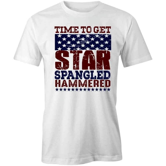 Time To Get Star Spangled T-Shirt | Patriotic American White Tee Gift