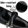 thumbnail image 5 of Qaltryn Mesh Ballet Flats for Women with Buckle Fashion Fishnet Flats Comfortable Mary Jane Shoes for Casual & Work, 5 of 8