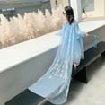 thumbnail image 4 of Girls Elsa Tulle Princess Costume Dress Long Sleeve Fancy Birthday Party Gown, 4 of 7