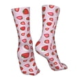 thumbnail image 7 of Fuzoiu Hand Drawn Strawberry Print Crew Socks,Casual Athletic Gym LightWeight Thin Socks,Casual Crew Socks for Men Woman,Calf Length Crew Socks, 7 of 7