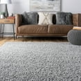 thumbnail image 5 of nuLOOM Marleen Contemporary Shag Area Rug, 5' x 8', Silver, 5 of 9