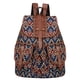 thumbnail image 2 of Bolso de viaje Ovzne, mochila vintage para mujer, bolso de hombro étnico, bolso de hombro bohemio, bolso cruzado vintage con flores étnicas, marrón, 2 of 3