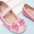 thumbnail image 4 of KPOPLK Girls Mary Jane Dress Shoes - Princess Ballerina Flats Low Heels for School Party Wedding, Back to School Shoes for Girls (Little Kid/Big Kids) Size 3,Pink, 4 of 9