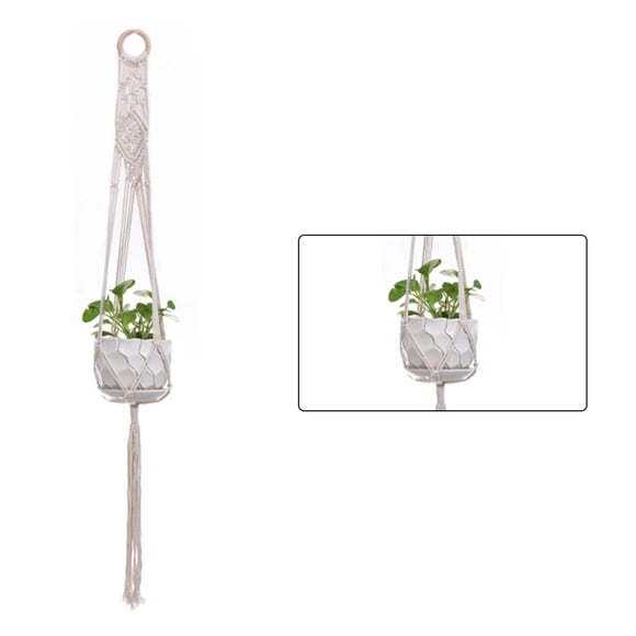 Moyic Cestas colgantes 100 hechas a mano, soporte para plantas, macramé, colgador de plantas, maceta para colgar en la pared interior, soporte para Jardín y Patio No.27 Moyic HA001777-27
