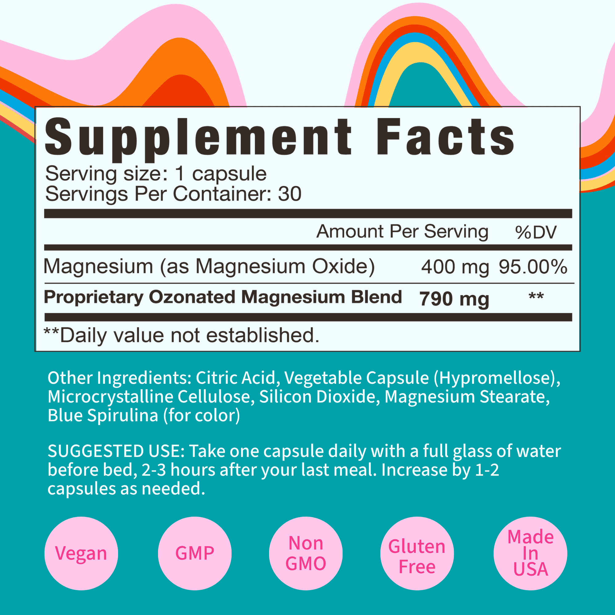 Let Loose Daily Capsules for Constipation Relief, Gut Health, 30 Count