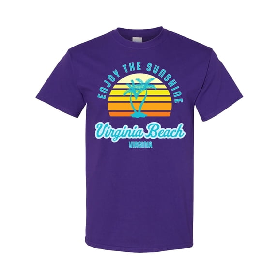 Inktastic Summer Enjoy the Sunshine Virginia Beach Virginia in Blue T-Shirt
