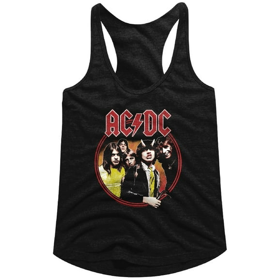 AC/DC Hard Rock Band Music Group Highway To Hell Circle Womens Tank Top Tee