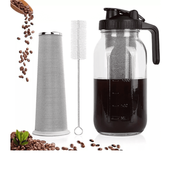 Cafetera Jarra De Vidrio Para Café 64oz Con Filtro Xtellar transparente