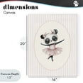 thumbnail image 4 of Stupell Industries Cottage Nursery Ballerina Panda Striped Canvas Art, 16 x 20, by LSR Design Studio, 4 of 8