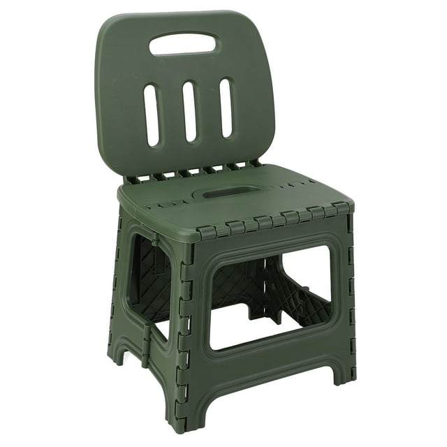 Folding Step Stool, Portable Small Kids Step Stool, with Carry Handle Ergonomic Design, Weight Capacity Up to 300 Pounds, Compact, for Picnics, Camping, Dining, Fishing, Barbecuing