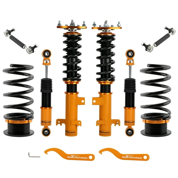 maXpeedingrods Coilovers for Honda Odyssey 1999-2004, 24 Levels Damper Adjustable Coilovers Suspension Kit, Height Adjustable Shock Absorber Struts, Lowering Kit, Gold