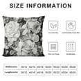 thumbnail image 5 of COMIO  Throw Pillow Cover Black and White with Floral Bouquet of Roses Daisy Blue Wild Flowers in Vintage Style Watercolor Decorative Pillow Case Home Decor Square Pillowcase, 5 of 5