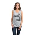 thumbnail image 2 of Thread Tank The Snuggle Is Real Women's Sleeveless Muscle Tank Top Sport Grey Small, 2 of 4