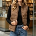 thumbnail image 5 of Puffer Vest for Women Quilted Stand Collar Zip Front Side Pockets Warm Casual Winter Vest, 5 of 7