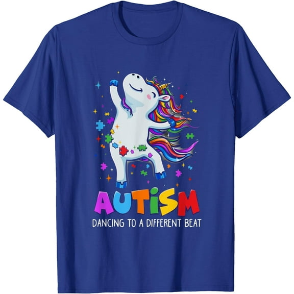 Autism awareness Dabbing unicorn puzzle piece Unisex T-Shirt for Men Women Kids Toddler