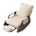 thumbnail image 1 of veasfak Upholstered Rocking Chair Lazy Sofa for Garden Patio Living Room Front Porch Beige Grey, 1 of 9