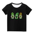 thumbnail image 2 of piuwrlz Short T-Shirts for Girls Short Tops Sleeve Printed Round Neck Tops Shirt Undershirts Black Size 3 Years, 2 of 4
