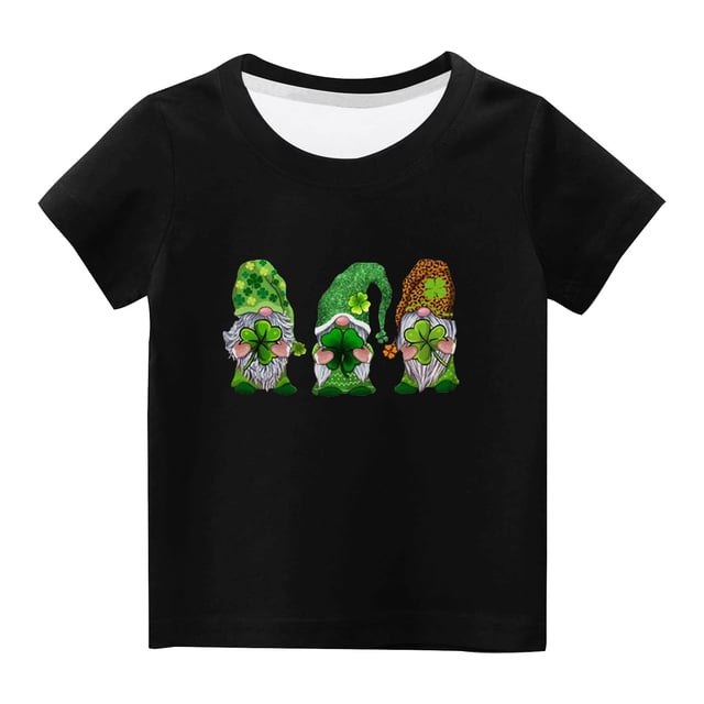 Funicet Hauts à Manches Courtes pour Femmes, Hauts Mignons pour Femmes, Enfants Garçons Filles Mignons Col Rond Imprimé Haut à Manches Courtes, Hauts à Manches Courtes pour Femmes, Cadeaux pour Filles