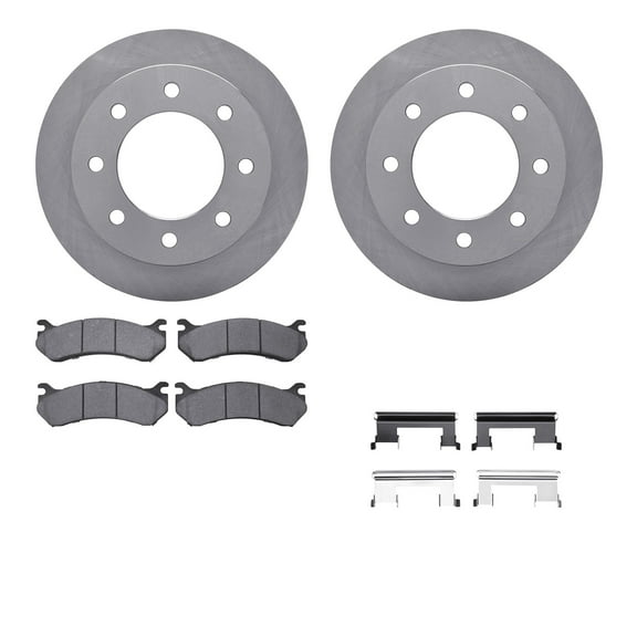 Dynamic Friction Company Rear Brake Rotors with 5000 Advanced Brake Pads includes Hardware 6512-48303