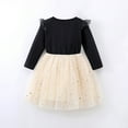 thumbnail image 4 of Esaierr Kids Girls Casual Dresses Toddler Crewneck Dress Long Sleeve Cotton Cartoon Princess Dress for 3-8Y, 4 of 6