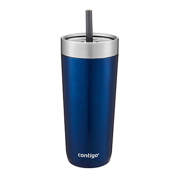 Vaso Luxe Tumbler 18 Oz Con Popote Acero Inoxidable Contigo azul 1