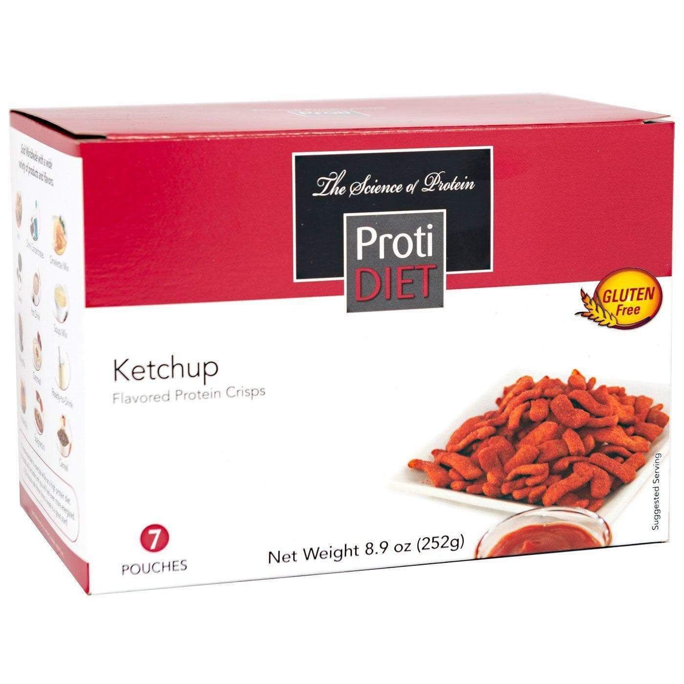 ProtiDiet Protein Crisps Ketchup 7/Box High Protein 15g Low