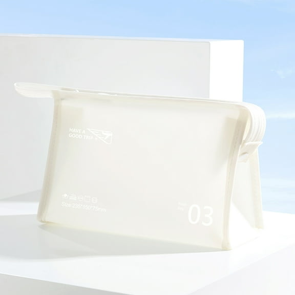 Jelly Series Cosmetic Bag, PVC Waterproof Storage, Solid Color Makeup Organizer for Toiletries, Cosmetics, and Travel Accessories, Durable and Easy to Clean