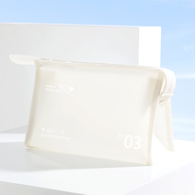 QTOCIO Série Gelée Sac Cosmétique PVC Imperméable Sac de Rangement Sac Cosmétique Couleur Unie