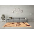 thumbnail image 3 of Ahgly Company Indoor Round Abstract Brown Modern Area Rugs, 3' Round, 3 of 4
