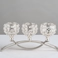 thumbnail image 4 of CUITING Crystal Candle Holder 3 Candelabra  Table Centerpiece Wedding Buffet Table Ornaments   Golden, 4 of 8