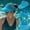 Blue, variant on Women Sun Protection Hat Wide Brim Face Shield Breathable Cut-Out Top Visor for Outdoor Beach and Swimming