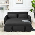 Momspeace 55" Modern Pull Out Loveseat Sofa Bed with 2 Detachable Arm