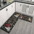 thumbnail image 3 of Christmas Kitchen Rug Set of 2 Absobent Kitchen Mats for Floor,Merry Christmas Leopard Print Tree Snowflake Kitchen Floor Mats for Bathroom,Room Cooking (47x17+30x17in), 3 of 7