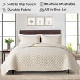 thumbnail image 3 of Mainstays All in One Lightweight Quilt Set and Sheet Set -7 Piece, King, Beige, 3 of 13