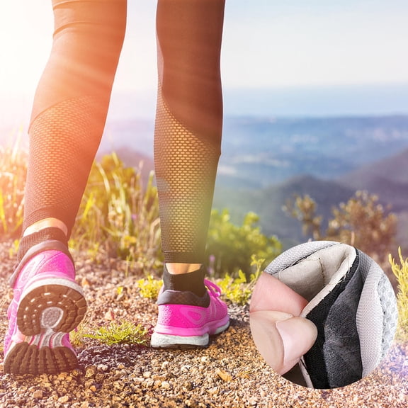 MERRYHAPY Relieve Plantar Pain Heel Sticker Black Cloth 1 Pair