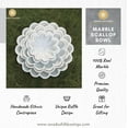 thumbnail image 5 of Swadeshi Blessings HandCrafted Marble Large Decorative Bowl | White Decorative Bowls for Home Decor | Ruffle Bowl | Scalloped Bowl | Fluted Bowl | Key/Fruit Bowl | Organic Modern Decor Bowl, 8 Inch, 5 of 9