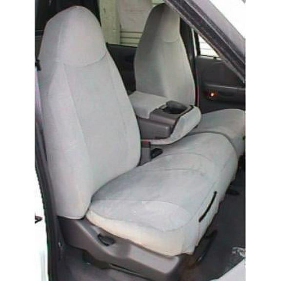 F249 made to fit 2000-2001 F150 Regular and XCab High Back 40/60 Split Bench Seat with Molded Headrests and Console in Gray Endura