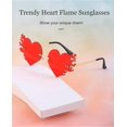 thumbnail image 3 of Ubiuoflame Melting Heart Sunglasses For Women Men Drippy Heart Glasses Trendy Sunglasses For Party, 3 of 4