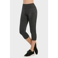 thumbnail image 4 of DailyWear Womens Athletic Capri Yoga Plex Leggings Pants with Pockets Black, Large, 4 of 7