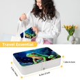 thumbnail image 5 of Frog Elegant Jewelry Box Organizer with Removable Compartment for Earrings - Portable PU Leather Case, 5 of 6
