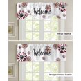 thumbnail image 4 of Tie Up Valance Curtain for Kitchen, Independence Day Red Daisy Rod Pocket Short Curtains Adjustable Tie-Up Shade Valances, Patriotic Stripes and Stars Window Treatment for Bathroom Living Room Bedroom, 4 of 7