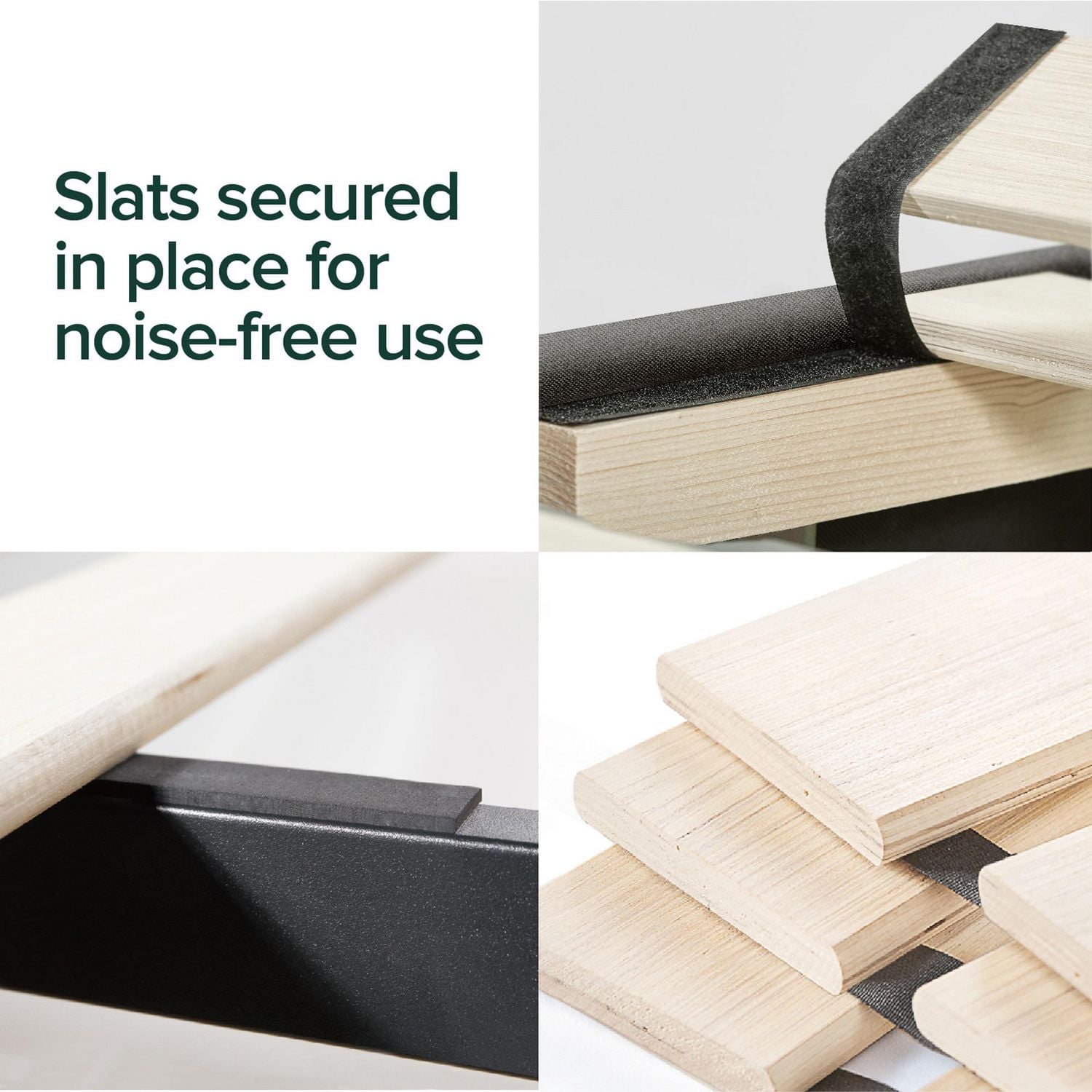 Zinus Shalini Cadre de lit plateforme rembourré 14 po, Gris foncé